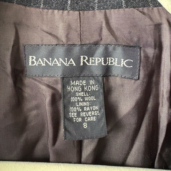 Banana Republic Charcoal Pinstripe Women's Blazer - Picture 3 of 3